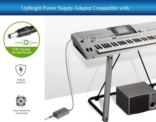Vista 4 de UpBright Adaptador CA/CC de 16 V compatible con Yamaha P-120 Pro P-120S P120 S P120S PA-300C PA300C PA-300 C PA300 teclado generador de tono