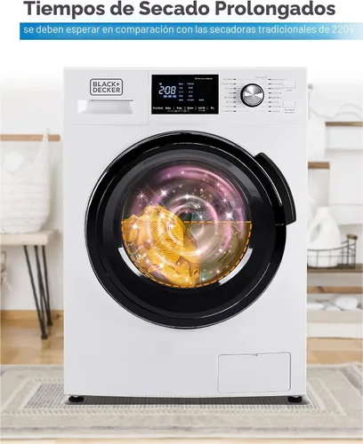 Vista 8 de BLACK+DECKER Combo de lavadora y secadora, 2.7 pies cúbicos Todo en uno con pantalla LED y 16 ciclos