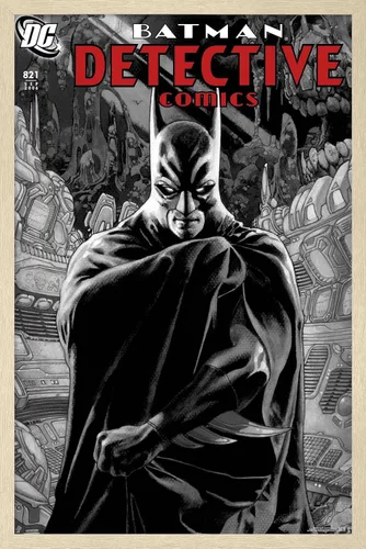 Vista 7 de Trends International DC Comics Batman - Póster de Batman Detective Comics #821 Versión enmarcada Barnwood