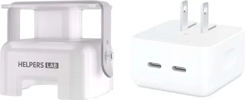 Vista 10 de Organizador de cables de viaje compatible con Apple MacBook Air Charger, funda protectora para adaptador de corriente USB C 29W 30W, MacBook Air