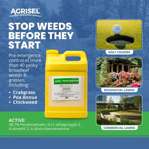 Vista 2 de Agrisel Pendi Hydrocap - Herbicida con fórmula pre-emergente, eficaz en más de 40 hierbas y hierbas de hoja ancha, sin manchas, se mezcla