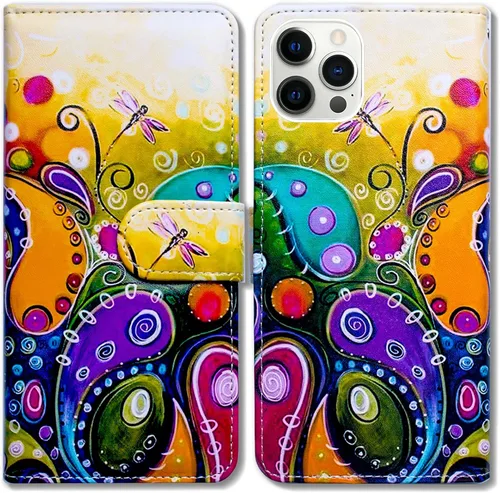 Vista 17 de Bcov Funda para iPhone 13 Pro Max, diseño de pájaro negro y verde con tapa para teléfono, con ranura para tarjetas, soporte para iPhone 13 Pro Max