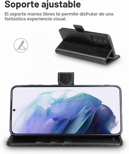 Vista 4 de OCASE - funda cartera compatible con Galaxy S21 5G, 6.2 pulgadas