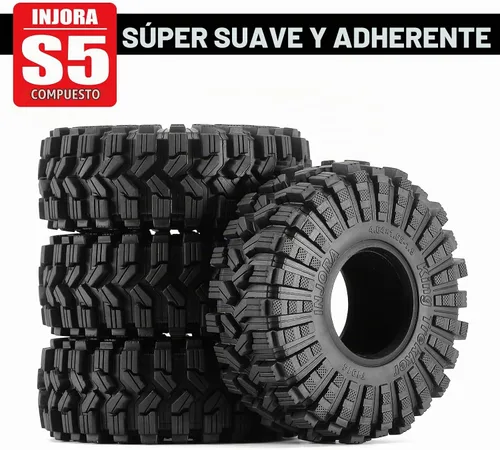 Vista 3 de INJORA King Trekker 1.9" S5 Neumáticos Todo Terreno para 1/10 RC Crawler Mejora (118 * 42mm)