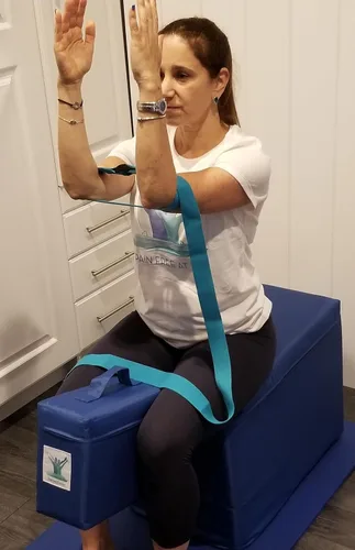 Vista 3 de Bloque de espuma pequeño sin dolor, almohada y correa de agua curativa/cinturón de yoga, bloque mejorado, con mango práctico y cremallera