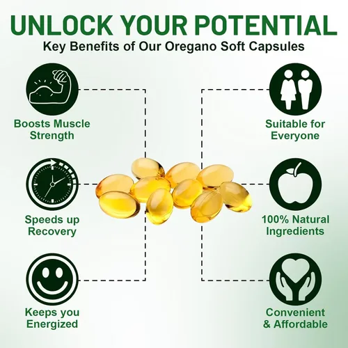Vista 3 de Oregano Oil Softgels 6000mg with Black Seed Oil