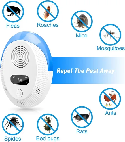 Vista 3 de 2026 Upgraded Mouse Repellent, Ultrasonic Pest Repeller, Home Indoor Pest Repellent for Insect, Roach, Spider, Ant, Bug, Rodent, Mouse, Bugs