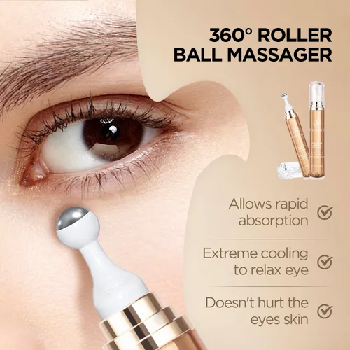 Vista 3 de RONKIE Crema de Ojos para Ojeras - Crema Bajo los Ojos con Retinol de Cafeína - Reduce las Bolsas Debajo de los Ojos y las Líneas Finas