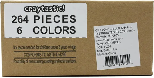 Vista 3 de PREMIUM crayones estuche de 264 (6 colores) Pruebas de seguridad. Compatible con ASTM d-4236