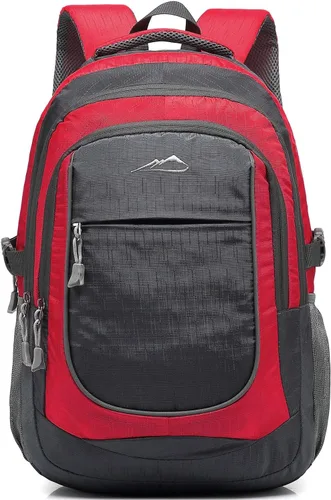 Vista 11 de ProEtrade Mochila para universidad, viajes, negocios, senderismo, apta para laptop de hasta 15.6 pulgadas, Negro, 15,6 pulg., Mochilas Daypack
