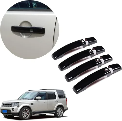 Vista 9 de Cubierta de manija de puerta en negro brillante para Land Rover Range Rover Sport 2010-2013 / Discovery 4 LR4 2009-2016 con 4 cerraduras inteligentes