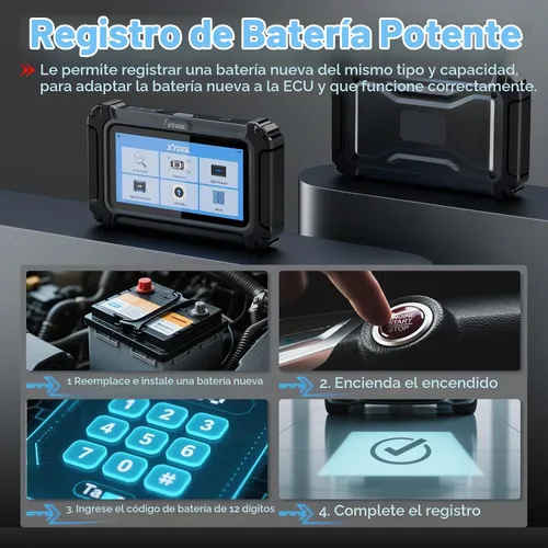 Vista 7 de XTOOL IP500 para escáner BMW OBD2, herramienta de escaneo bidireccional de sistemas completos con ECU C0ding, herramienta de registro de batería