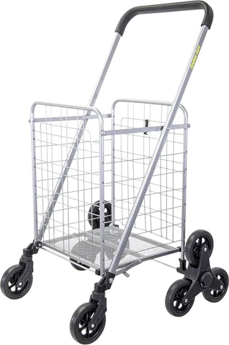 Vista 15 de dbest products - Carrito Cruiser Deluxe 2 para compras y comestibles con ruedas, cesta de lavandería plegable, carrito de utilidad compacto, ligero
