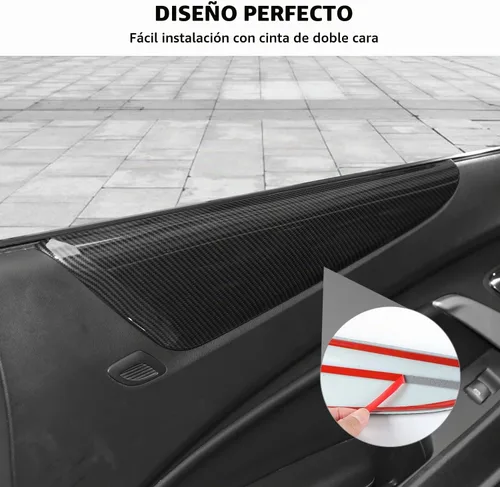 Vista 5 de RAZPOY Cubierta para reposabrazos de panel de puerta interior, moldura de panel de puerta interior compatible con accesorios interiores Chevrolet