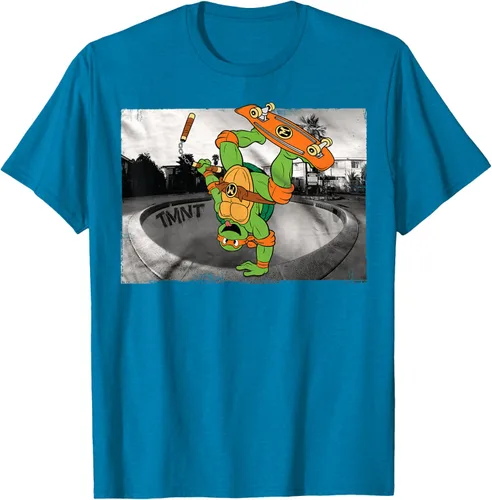 Vista 8 de Teenage Mutant Ninja Turtles Michelangelo - Camiseta de patinaje, Negro, S