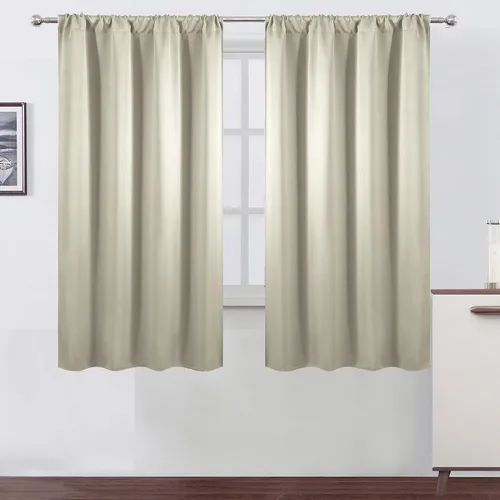 Vista 90 de LEMOMO Cortinas opacas de 42 x 54 pulgadas, juego de 2 paneles de cortinas con aislamiento térmico para oscurecer la habitación