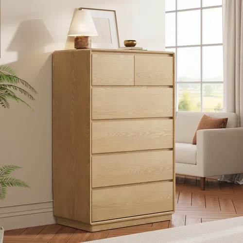 Vista 7 de Cómoda de madera maciza, cómoda de 45.3 pulgadas de alto