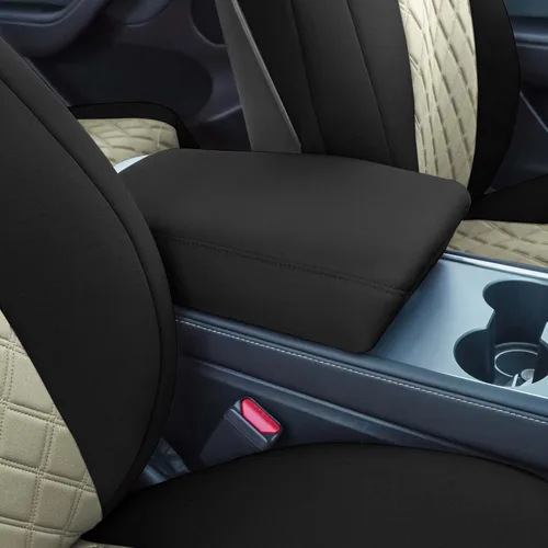 Vista 4 de FH Group Fundas de asiento de automóvil de ajuste personalizado hechas específicamente para Tesla Model Y Ultraflex 2020-2025, fundas de asiento