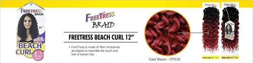 Vista 3 de FreeTress - Trenzas de ganchillo de pelo sintético FreeTress de 12 pulgadas (paquete de 6, 2)