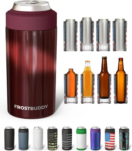 Vista 53 de Frost Buddy - Enfriador universal de latas, aislante de latas de acero Se adapta a latas delgadas de 12 onzas, 16 onzas, niños altos
