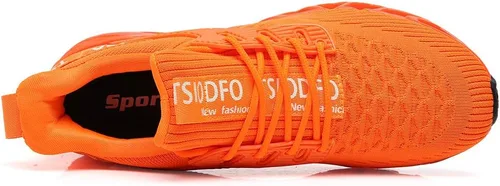 Vista 3 de SKDOIUL Tenis para correr para hombre, tenis de malla transpirable para corredores de senderos