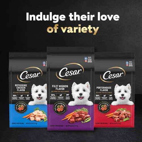 Vista 9 de Comida para perros de raza pequeña seca Cesar, Pollo Made in USA, Real chicken #1 ingredient, 26 essential nutrients, supports small breed health