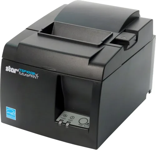 Vista 10 de Star Micronics TSP143IIIBi Impresora térmica de recibos Bluetooth para iOS, Android y Windows con cortador automático y fuente de alimentación Gris