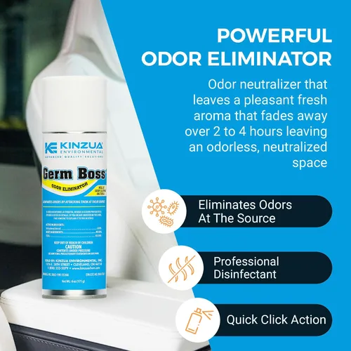 Vista 5 de Kinzua Environmental Germ Boss - Eliminador de olores fuerte, nebulizador de limpieza y desodorización de acción rápida, nebulizador de bomba