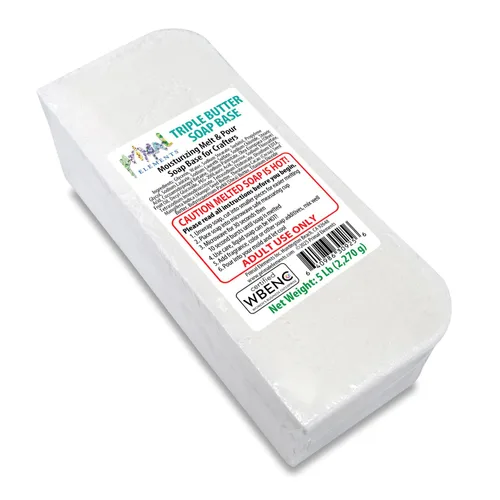 Vista 7 de Primal Elements Triple Butter Soap - Base de jabón de glicerina hidratante para derretir y verter para manualidades y hacer jabón, fácil de cortar