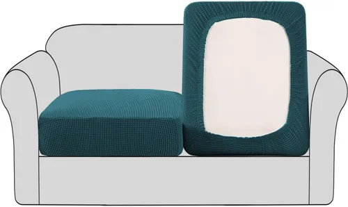 Vista 47 de H.VERSAILTEX - Fundas elásticas para cojín de sofá individual, fundas de asiento para silla de sofá, protector de cojín con tejido jacquard de sarga