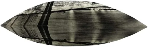 Vista 3 de Mugod Funda de almohada con diseño de ciudad de Nueva York, paisaje nocturno, puente de edificio, color negro y blanco, funda de cojín de lino