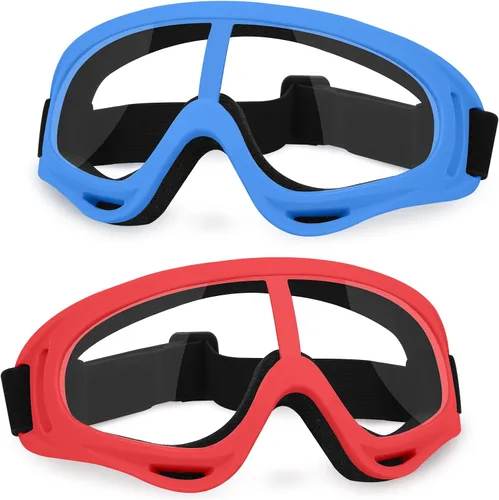 Vista 9 de YSCare Gafas Protectoras, Gafas de Seguridad, Lentes Compatibles con Pistolas Nerf para Batalla de Juego Paquete de 2 gafas - Blanco y negro