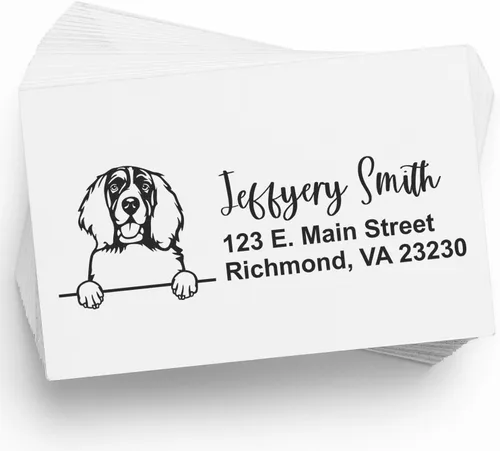 Vista 61 de American Bulldog Stamp Duo, Custom Return Address for Dog Lovers, Personalized Mail Mark for Letters and Cards