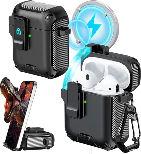 Vista 127 de RFUNGUANGO Fundas protectoras para Airpods de 2ª y 1ª generación, color 2º -Blanco