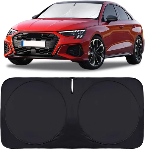 Vista 42 de Parasol para parabrisas de ajuste personalizado, cubierta para ventana delantera, visera plegable 210T, protector que bloquea los rayos ultravioleta