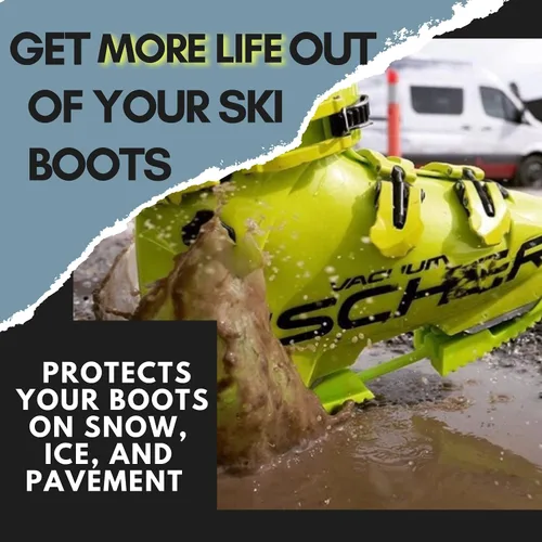 Vista 3 de SkiSkootys Ski Boot Traction Cleats - (Adult & Youth Sizes, Classic Version) - Adjustable Comfort Soles for Protection While Walking in Skiing