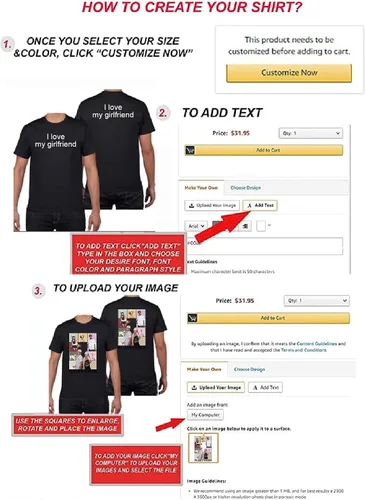 Vista 2 de Famiheart Sudaderas con capucha personalizadas diseñan el tuyo propio, retrato de camisa de la foto, regalos personalizados para el día de San