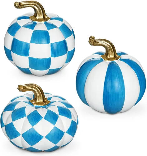 Vista 17 de Briful - Racimo de calabaza de maíz de resina, decoración de otoño de una Calabaza adjunta 3 en 1