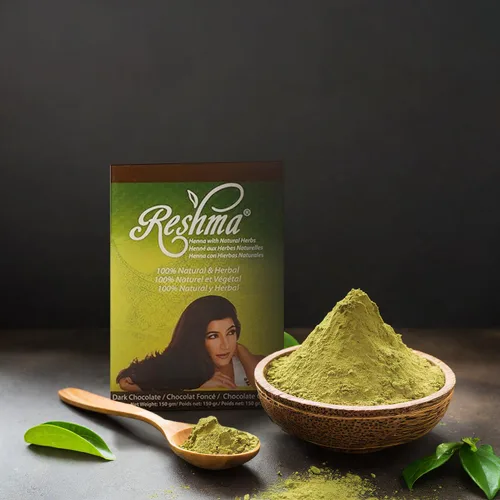 Vista 7 de Reshma Beauty Ayurvedic Henna Hair Color Blend – Henna & Indigo with Herbal Extracts – Natural Deep Brown/Dark Chocolate Hair Color for Gray