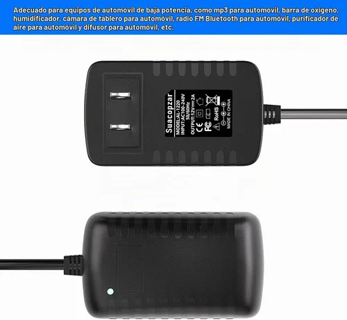 Vista 3 de Convertidor de CA a CC de 12 V 24 W, enchufe para encendedor de cigarrillos de automóvil, 100-240V a 12V 2A AC/DC adaptador de alimentación