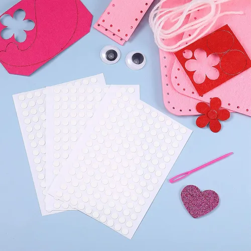 Vista 6 de Zonon Adhesivos de doble cara con puntos de pegamento transparente, pegamento para globos, redondo, sin rastros, adhesivo fuerte, impermeable