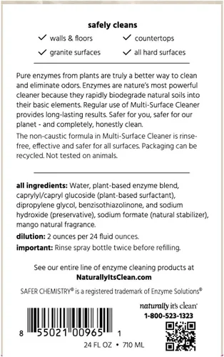 Vista 2 de naturally it's clean Limpiador multisuperficie Enzymatic Concentrado de 24 oz