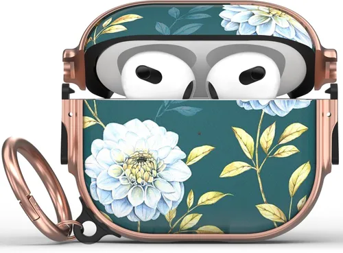 Vista 59 de Maxjoy Funda para AirPods 3 con cerradura, funda protectora rígida de 3ª generación para AirPod de 3ª generación para mujeres y hombres con llavero
