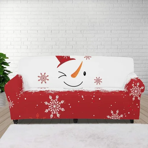 Vista 85 de Funda de sofá con diseño de árbol de bandera estadounidense para sofás y sofás, decoración navideña, funda antideslizante para sofá de 1 cojín