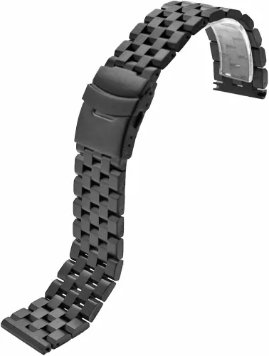 Vista 2 de Sinaike - Correa de reloj de acero inoxidable sólido, para hombres y mujeres en azul negro plateado y de 0.95pulgadas, 0.87pulgadas, 0.79pulgadas
