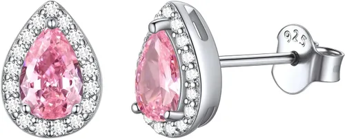 Vista 44 de ChicSilver Aretes de piedra natal para mujer de plata de ley 925