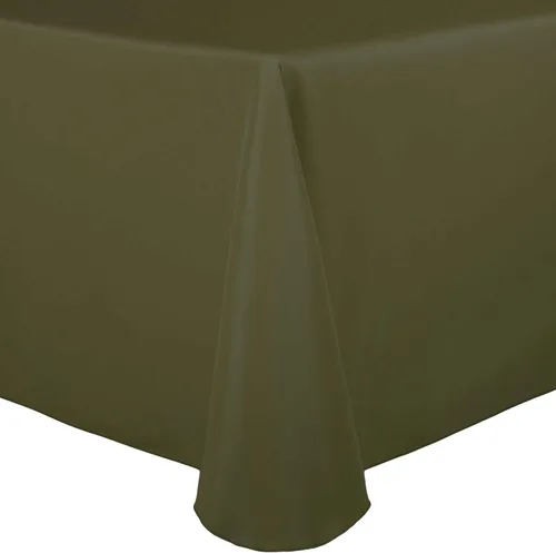 Vista 15 de Ultimate Textile Mantel ovalado de lino de poliéster de 60 x 102 pulgadas, color marrón cobre