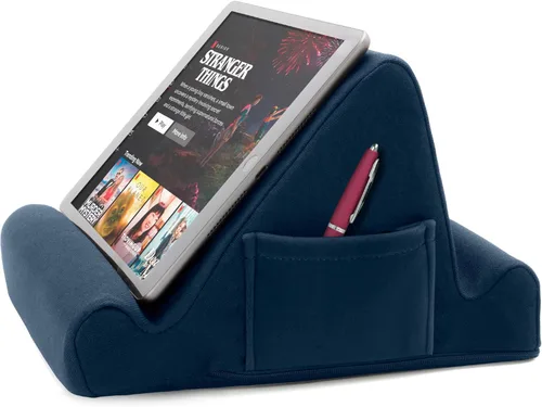 Vista 8 de Brookstone - Soporte para tableta de mesa de regazo con espuma viscoelástica, sostiene teléfonos, iPads, lectores de libros electrónicos, 2 ángulos