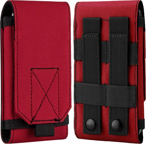 Vista 12 de Funda táctica Molle para teléfono, bolsa universal para cinturón para iPhone 17 Pro Max/17 Pro/17/16 Pro Max/15 Pro Max/14 Pro Max/13/12, Samsung