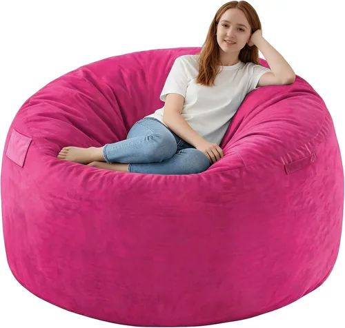 Vista 12 de Silla de Puf de 2 pies, Sillas de Puf Cómodas con Relleno de Espuma Viscoelástica, Sofá de Puf Esponjoso con Cubierta de Terciopelo Holandés, Sillas